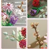 Ideas técnicas Flores Bloques de construcción Bouquet MOC Romántica Rose Flower Decoración del hogar Juguetes Diy para niñas Regalo de cumpleaños 220621