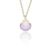 Pendentif Colliers Exquis Mode Simple Coloré Shell Collier Série Bijoux Double Face Perle Goutte