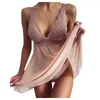 Sexy Sous-Vêtements Femmes Bretelles Dentelle Robe Transparente Pyjamas Lingerie Nuisette Femme Pijama Mujer Verano Pyjama Vêtements De Nuit 220628