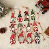 Wooden Christmas Gnome Ornaments Xmas Tree Hanging Pendants Home Party Decor Supplies Festival Gift sxjun29