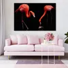 Modern Animal Oil Painting Posters and Prints Wall Art Canvas Painting Flamingos Lover Pictures for Living Room Decor No Frame