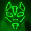 Máscara de festa do Halloween LED Light Up Luminous brilhantes japoneses Slayer Demon Slayer Masks