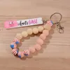 سلاسل المفاتيح Grabber Debit Divel Pullers Card for Long Nails -keychain Women Wood Bracelet Jewelry GiftKeychains Forb22