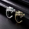 Cluster Anneaux Mode Rétro Réglable Dragon Anneau Bijoux Accessoires À La Main Chanceux Amulette Cadeaux Son Homme En Gros Edwi22