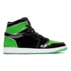 Original Jumpman 1 1s Mens Womens 농구화 Bred Patent OG Dark Mocha High 팬더 대학 블루 데님 Mid Carbon Fiber Dutch Green