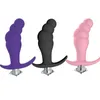 Nxy Anal Toys Sex Shop New 10 Speed Silicone Beads Dildo Vibrator Female Masturbation Plug Butt Dilator for Women Men 220506