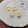 Frauen Ring Sommer Kristall Perlen Vintage Ringe Set Neue Koreanische Frauen Schmuck Temperament Zubehör Süße Ästhetische Geschenk