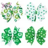 Fashion Cartoon Clover Print Bowknot Toddler Hair Clips Cute Princess Bangs Forcine Copricapo per bambini Regali di compleanno Puntelli per foto