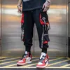 HARAJUKU Fashion Mens Hip Hop Clothing Streetwear Cargo Plaid Pants for Mane Joggers Harem High Street Polyester Sport Byxor 220704