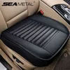 PU lederen autostoelbekleding 5D voor achterste kussen bamboe Charcoal 1pc Auto Seat Cushion Automobiles Non-slip Cover Seat Protector H220428