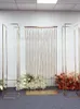 Party Decoration 3PCS Luxury Fashion Wedding Entrance Welcome Door Frame Backdrop Decor Outdoor Lawn Event Flower Balloon Palm Leaf Arch