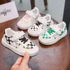 2022 Spring Checkered Pattern Toddler Casual Shoes Boys Girls Pu Leather Low-Top Breattable Platform Chilaren Sneakers E12253 G220517