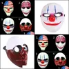 Andere festliche Partyzubehör nach Hause Garten gruselige Clownmaske Masque PVC Zahltag Halloween für Mascara Carnaval Drop Lieferung 2021 UPJU7729853
