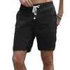 Fashion Casual High Quality Solid Color Short Pants Mens Summer Beach Breathable Linen Shorts 220622