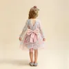 Meisjesjurken Jurk met kantborduursel voor babymeisjes 1e verjaardag Elegante prinses Peuter Doopjurk CeremoniekledingMeisjes