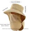 Basker sommarmän hink hatt fällbar avtagbar sol stor brim cap utomhus anti-uv bob ansikte nackskydd fiske panamaberets wend22