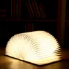 Nocne światła LED Książka Światła USB ładowana składana lampa stołowa 3 klocka dekoracja domu
