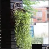 Kunstbloemen wijnstok klimop blad zijde opknoping nep plant planten groene garland thuis bruiloft decoratie druppel levering 2021 decoratieve