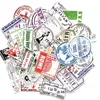 60st-pack Retro Travel Postmark Stamp Stickers Wholesale Vinyl Sticker Waterproof Laptops Car Scrapbooking Water Bottle Guitar Box Skateboard JDM Bagage Decal