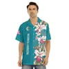 Camicie casual da uomo Camicia hawaiana da uomo Cool American Style Army Logo Stampa Summer Vacation Beach Taglia USA Colletto cubano Aloha TopsEldd22 da uomo