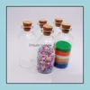 1Oz 30Ml 30X70X12.5Mm Empty Cork Stopper Glass Bottle Vials Jar With Wishing Wedding Favor Diy Decoration Favors Drop Delivery 2021 Packing