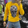 Men's Hoodies & Sweatshirts Warm And Comfortable High Quality Hoodie Men's Brand Street Padded Pullover Big Skull Drilling ClothingMen's