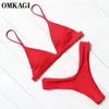 omkagi Micro Bikiniセット水着女性水着セクシーなプッシュアップ水泳入浴スーツビーチウェアサマーブラジル220615