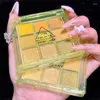 Oogschaduw kleur matte oogschaduw make -up waterdicht mineraal geel glans op neon make cosmetica poederpalet z1b1eye