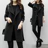 Women's Wool Blends Winter Jacket Women Wool Coat Long Sleeve Turn-down Collar Green Outwear Jacket Casual Autumn Winter Elegant Overcoat 220826