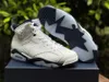 2022 Release Authentic 6 Midnight Navy White Blue Shoes 6s Jumpman Outdoor Sports-Sneaker mit Originalbox US7-13