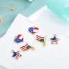 American Flag Keychain Alloy Charms Dainty Pendants For Jewelry Makingn Heart Star B0602N15