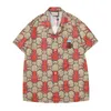 Nouveaux Designers Bowling Chemises Hommes De Mode Fleur Hawaïenne soie Chemise D'affaires Chemises Décontractées Hommes Slim Fit À Manches Courtes Robe tee273f