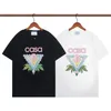 Verão Mens Designer Camiseta Marca de Moda Casablanc Womens Loose Tees Casais de Luxo Rua Hip Hop Manga Curta Camiseta Tamanho S-2XL