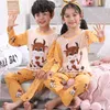Crianças pijamas primavera sets de outono de manga longa desenho animado infantil roupas de roupas caseiras roupas meninos para meninas para crianças roupas de bebê 220714