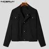 Fashion Casual Mens Fashionable INCERUN Tops Male Streetwear Allmatch Trend Longsleeved Jackets S5XL 220811