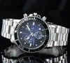 Hoge kwaliteit 2022 mode sport jonge mannen luxe horloges alle wijzerplaat werk quartz horloge rubberen band display kalender polshorloge