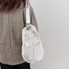 Корейский ins с осенью 2022 карманный холст навязчивая сумка для ведра для ведра наклонный наклонный промежуток студент один плечо высокой емкости рюкзак