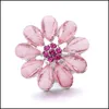 Tıkıklar Kanca Toptan Modaya Modeli Kristal Rhinestone Çiçek Snap Düğmeleri Kelpöz 18mm Metal Dekoratif Zirkon Düğme Bdesybag DHEA3