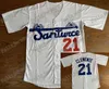 XFLSP GLAC202 21 Roberto Clemente Brooklyn 42 Jackie Robinson Baseball Jersey Double Stitched Namn och nummer snabbt