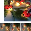 Snaren Ladybird Ladybugs Fairy String Lights Holiday Lighting for Christmas Kerst Kinder slaapkamer binnensoor buiten decoratie batterled led