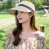 Visors Sun Hat For Women Sunscreen Women's Straw Outdoor Sunshade Brims Wide Summer Football Helmets RainbowVisors Eger22