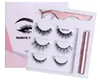 Thick Natural Magnetic False Eyelashes 3 Pairs Set Soft Vivid Reusable Hand Made Magnets Fake Lashes Extensions Non Glue Needed Easy to Wear DHL