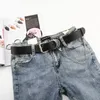 Cinturones cintura femenina con cadena de hebilla plateada con correa de cintura de cuero PU negro para mujeres jeans casuales pantalones punk cinturón de cinturón