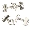 100 stks Nieuwe DIY Mode-sieraden Bevindingen Metalen Vintage Zilver 2 Gaten Anchor Clusps voor Lederen Armbanden Schakelt haken 25 * 18 mm