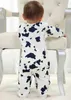 New Fashion Newborn Kids Baby Boys Girls Cute Cow Bodysuit Long Sleeve Romper O-Neck Jumpsuit Outfit One-piece0-24M G220517