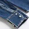 Camisas masculinas jeans de manga comprida com estampa de algodão slim fit cardigã primavera moda masculina camisa de cowboy camisas de hombre