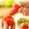 Sublimeringsverktyg Strawberry Hullers Metal Plastic Fruit Leaf Removers Tomatstjälkar Strawberry Knife Stem Remover Gadget Kök matlagningsverktyg
