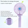 Party Supplies Portable USB Charging Foldable Handheld Fan 3 Speed With LED Light Adjustable Small Cooling Table Fan