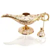 Aladdin Magic Lamp Traditional Hollow Out Fairy Tale Genie Vintage Retro Toy Home Decor Ornaments Tea Pot 220609