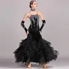 Stage Wear Colors Ballroom Dance Dresses Women Sexy Backless Standard Waltz Dancing Costume Adult Black Competition DressesStage